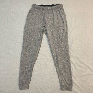 Nike Yoga Dri-FIT Joggers Heather Gray Tapered Training Pants Size Large